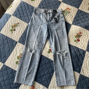 Express Straight Ankle High Rise Jeans